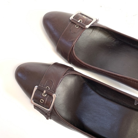 📦 MOVING SALE 🚛 Banana Republic🦉brown leather heels Size 10 - Picture 2 of 7